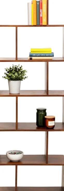 KARE24.se Hylla Authentico Zick Zack - Öppen bokhylla i Massivt Trä, 180x60cm - KARE Design Hot