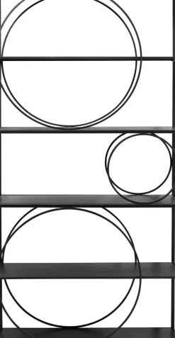 KARE24.se Hylla Circle - Öppen Bokhylla Svart, 200x100cm - KARE Design Online