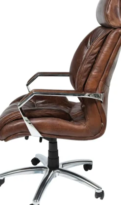 KARE24.se Kontorsstol Cigar Lounge - På Hjul Brunläder - KARE Design Clearance