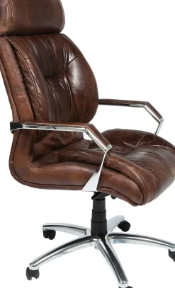 KARE24.se Kontorsstol Cigar Lounge - På Hjul Brunläder - KARE Design Clearance