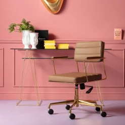 KARE24.se Kontorsstol Dottore - På Hjul Brun Konstläder - KARE Design Discount