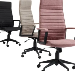 KARE24.se Kontorsstol Labora Hög - Snurrstol på Hjul, Grå Konstläder - KARE Design Clearance
