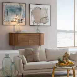 KARE24.se Lågskåp - Tv-bänk Grace - Trä/Marmor/Guld - KARE Design Outlet