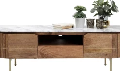 KARE24.se Lågskåp - Tv-bänk Grace - Trä/Marmor/Guld - KARE Design Outlet