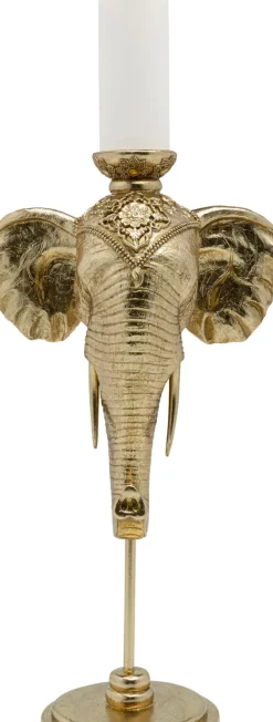 KARE24.se Ljusstake Elephant Head - Guld Elefant, 49cm - KARE Design Sale