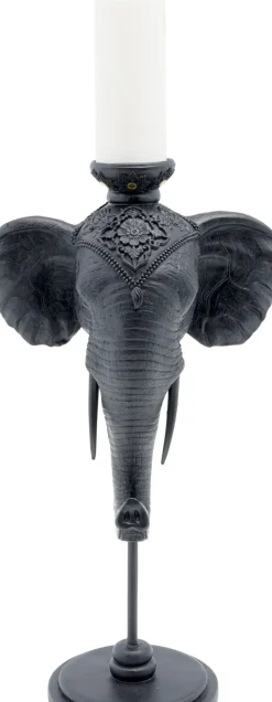 KARE24.se Ljusstake Elephant Head - Svart Elefant, 49cm - KARE Design