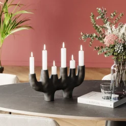 KARE24.se Ljusstake 6 ljus - Matt Svart, 47cm - KARE Design Discount