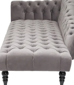 KARE24.se Schäslong Desire - Grå Sammet - KARE Design New