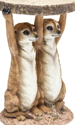 KARE24.se Sidobord Animal Meerkat Sisters - Syrikat, Ø33cm - KARE Design Best