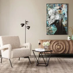 KARE24.se Sidobord Cristallo - Svart/Glas, 50x50cm - KARE Design Online