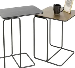 KARE24.se Sidobord Diego - Svart/Brons, 2-set - KARE Design Clearance