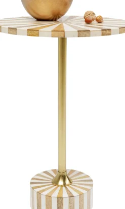KARE24.se Sidobord Domero Cirque - Guld/Vit Ø40cm - KARE Design Sale