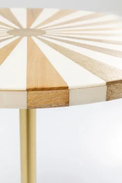 KARE24.se Sidobord Domero Cirque - Guld/Vit Ø40cm - KARE Design Sale