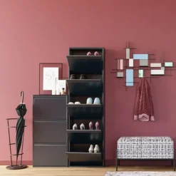 KARE24.se Skoskåp Caruso - Antracit Grå, 170x50cm - 5 Lådor - KARE Design Best