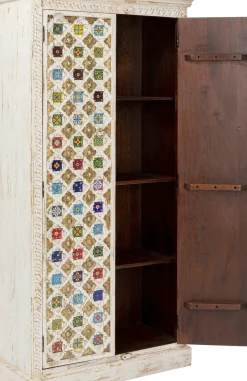 KARE24.se Skåp Bazar - Vit Antik Petina, 180x90cm - KARE Design Discount