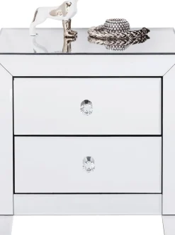 KARE24.se Sängbord Luxury - Byrå Spegelglas, 2 Lådor - KARE Design