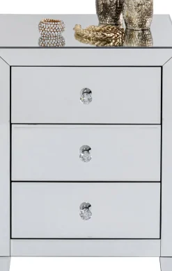 KARE24.se Sängbord Luxury - Spegelglas, 3 Lådor - KARE Design Discount