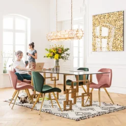 KARE24.se Tavla Flower Guld - 3D Blommor i Djup Plexiram, 120x120cm - KARE Design