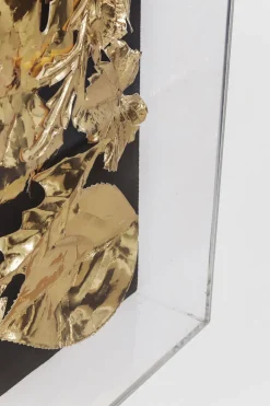 KARE24.se Tavla Gold Leaf - 3D i Djup Plexiram, 120x120cm - KARE Design Hot