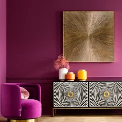 KARE24.se Tavla Illumino - Struktur i Matt Guldfinish, 120x120cm - KARE Design Best