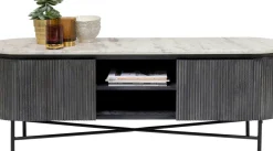 KARE24.se Tv-Bänk Glenn - Mörkgrå Trästruktur/Marmor, 54x150cm - KARE Design Clearance
