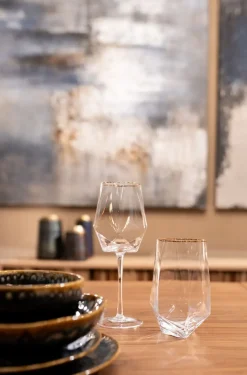 KARE24.se Vinglas Diamond Guldkant - KARE Design Discount