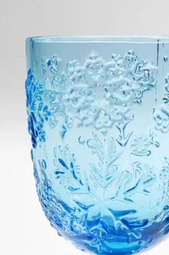 KARE24.se Vinglas Ice Flowers - Blå - KARE Design Online